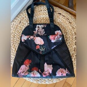 NWOT Adidas Flower Print Black Shoulder Bag